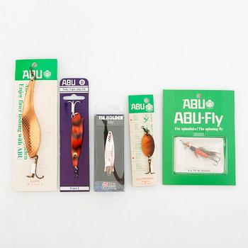 Various fishing lures, approx. 24 pcs, Abu, late 20th century.