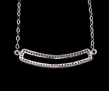COLLIER, 18K vitguld, diamanter. Vikt ca 4 g.