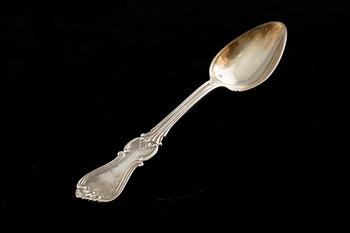 15 pieces of swedish 19th century silver cutlery. Weight 890 gram.