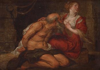 824. Peter Paul Rubens Follower of, "Caritas Romana".