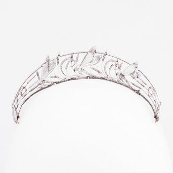 Tiara, Boucheron, 1909, platina med diamanter, signerad Boucheron Paris.
