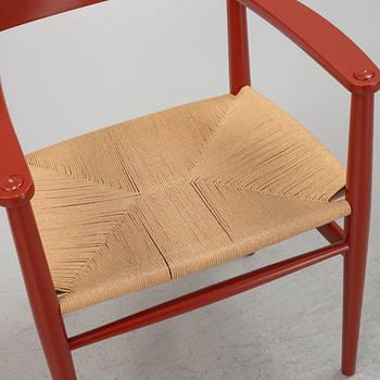 A set of  four "CH37" armchairs by Hans J Wegner for Carl Hansen & Søn, Denmark.