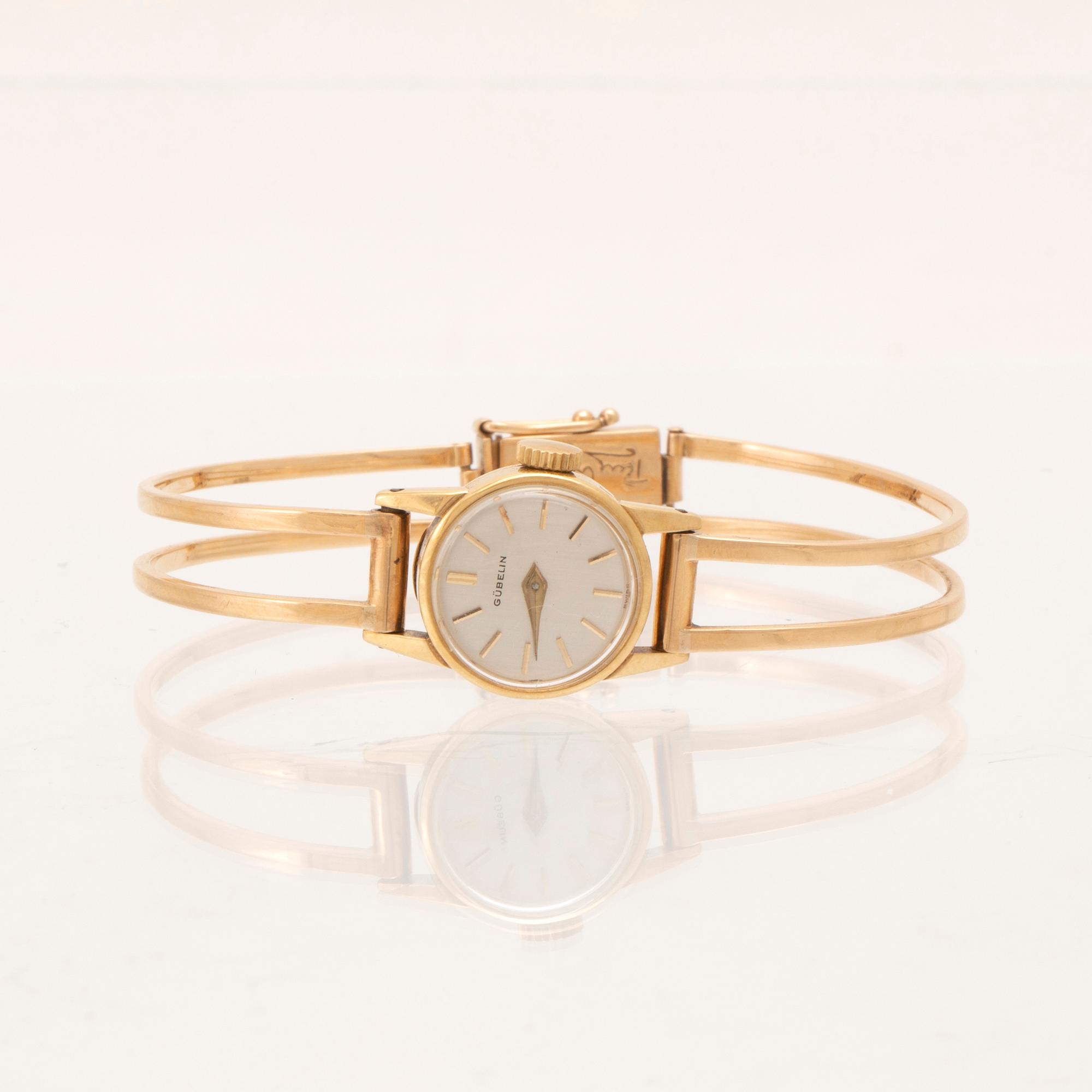Rey Urban och Gübelin armbandsur 18K guld Stockholm 1960.