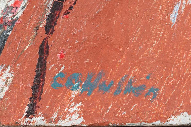 CO Hultén, oil on canvas, signed.
