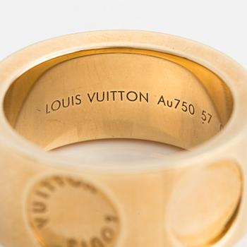 Louis Vuitton, an 18K gold 'Empreinte' ring with diamonds.