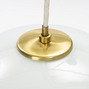 Vilhelm Lauritzen, a 'Radio Pendel' glass ceiling light, Louis Poulsen, Denmark, second half of the 20th Century.