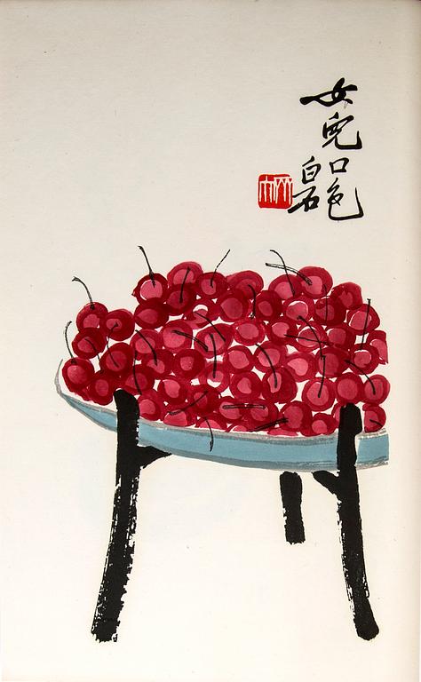 Qi Baishi, an album of woodblock prints, published by Rong Bao Zhai, Beijing, 1951.