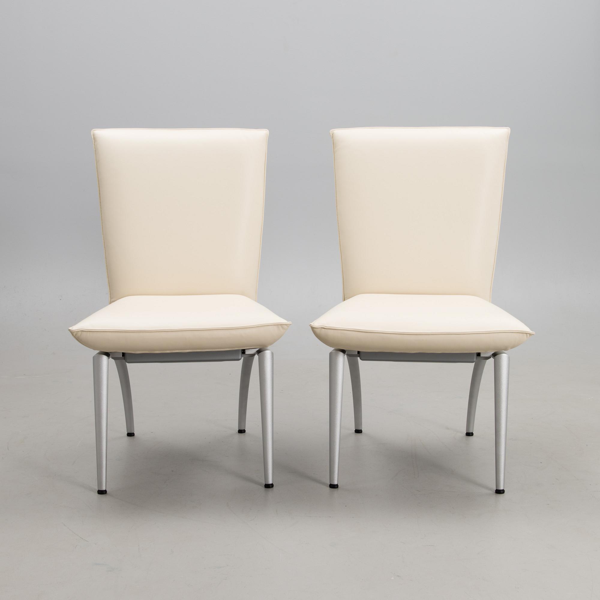 ROLF BENZ, a set of 2 chairs, model 7000 early 21 st century.