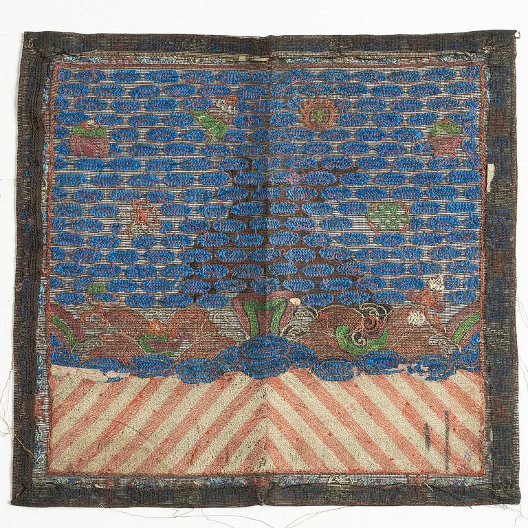 Ämbetsmannainsignia/buzi, Kina, Qingdynastin, 1800-tal.