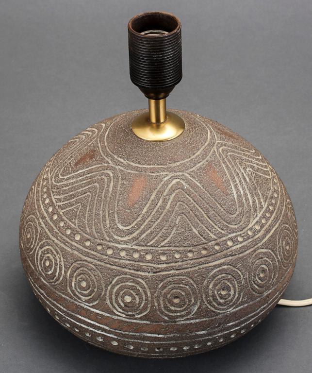 BORDSLAMPA, keramik, Elsi Bourelius, signerad Elsi, 1960-tal.
