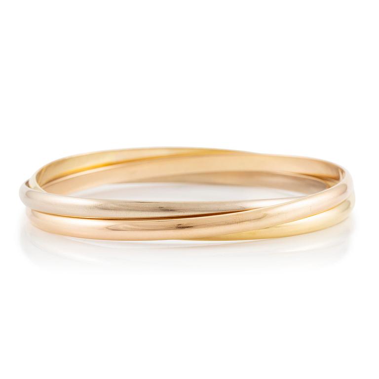 A Cartier bracelet "Trinity" 18K gold in three colours.