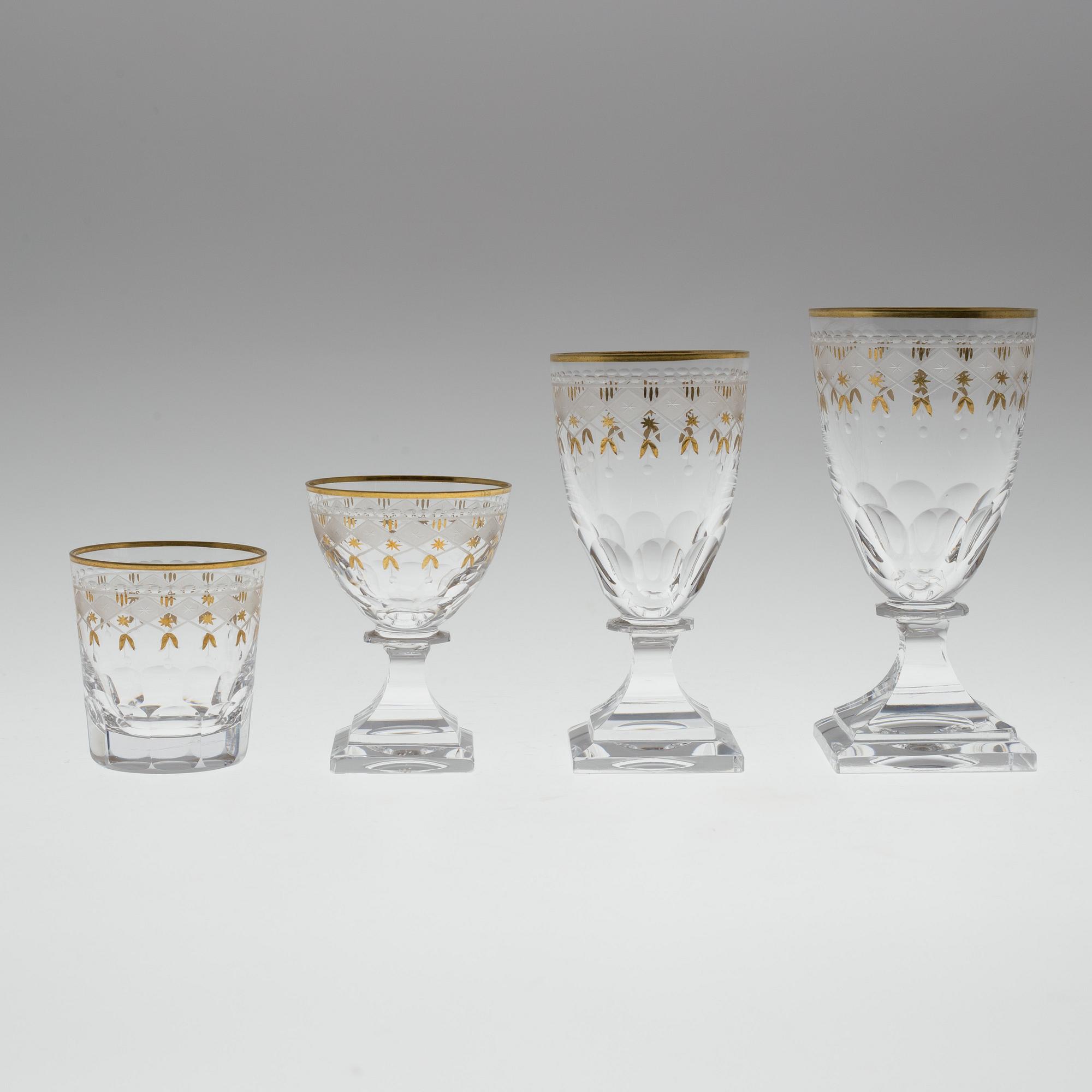 24 pieces of a glass service, 'Odelberg Junior', Kosta.