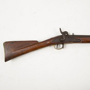 A 18th Century Swedish-British converted percussion gun.