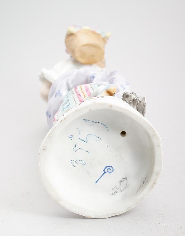 FIGURIN, porslin, rokokostil, 1900-tal.