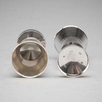 SNAPSGLAS, silver, två stycken, Sigurd Persson Stockholm 1965, 230 gram.