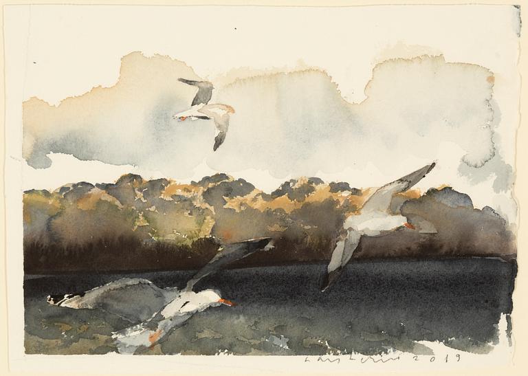 Lars Lerin, watercolour, signed Lars Lerin and dated 2019.