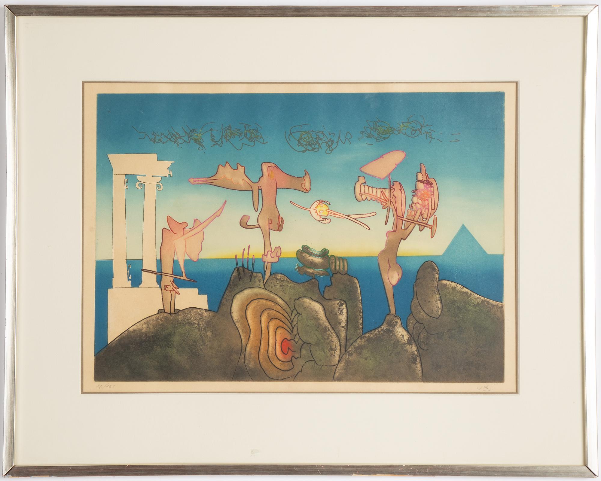 Roberto Matta, utan titel, ur "L'arc, obscure des heures".