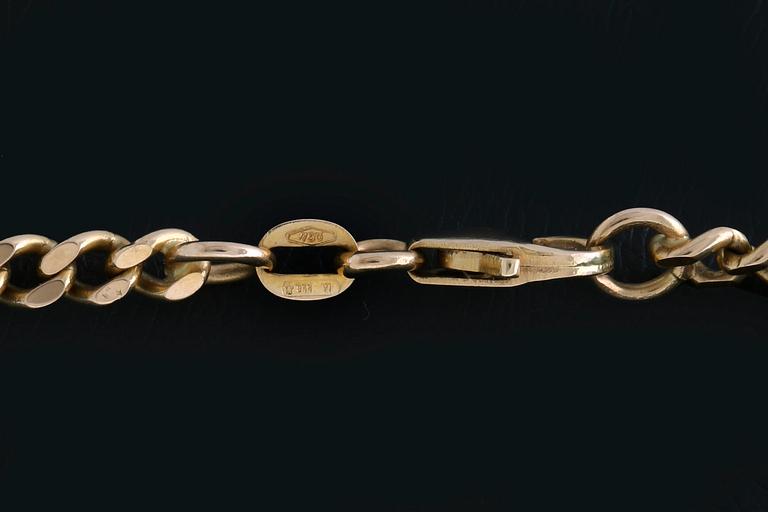 Goldchain 18K gold, 25,3 g, approx 53 x 0,3 cm.