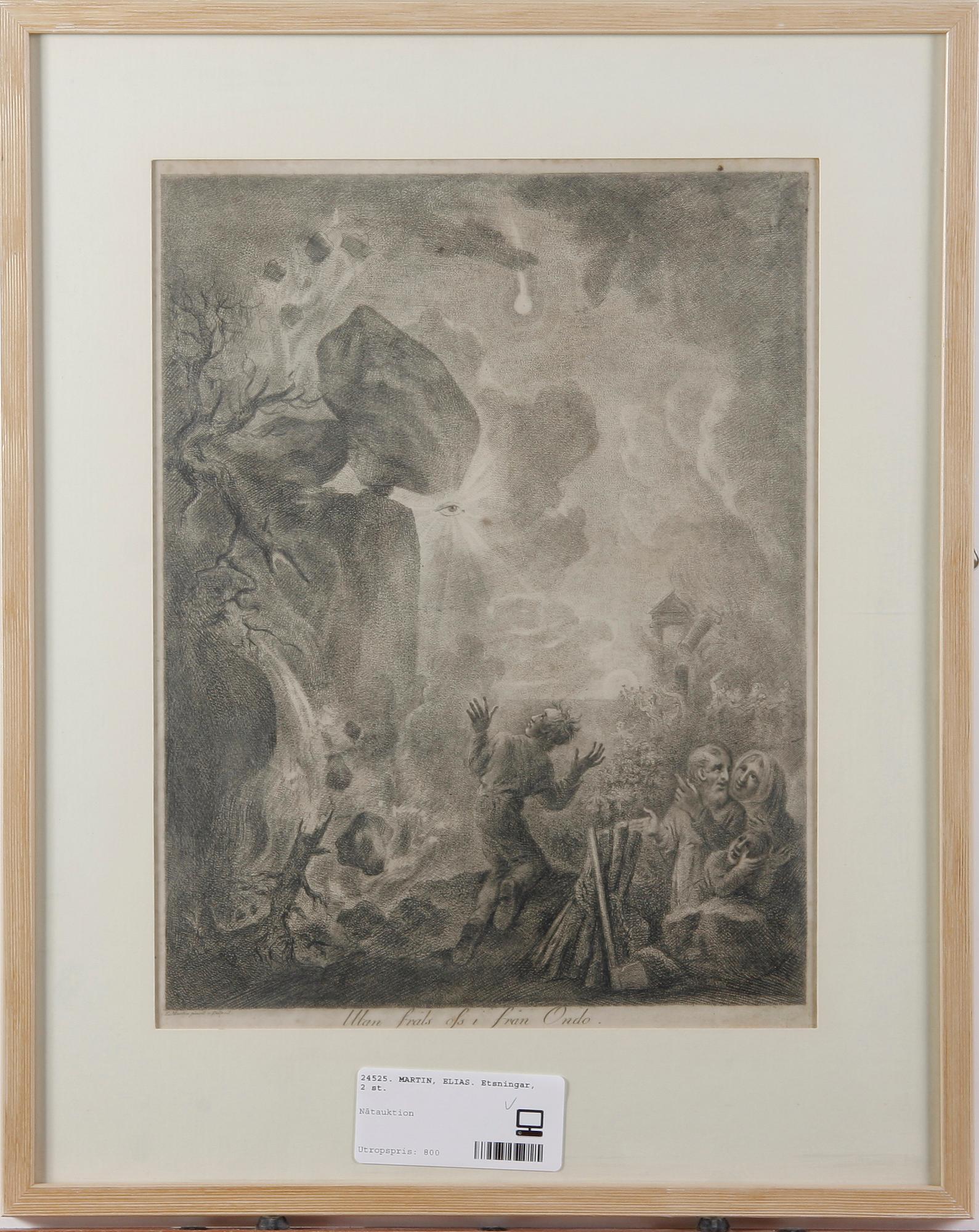 MARTIN, ELIAS. Etsningar, 2 st.