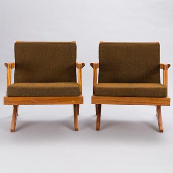 OLAVI HÄNNINEN,  soffgrupp, 3 delar, "Bumerang", tillverkare HMN Huonekalu Mikko Nupponen, Lahtis, 1960-tal.