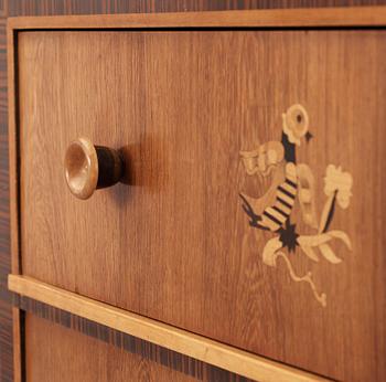 A Swedish chest of drawers, possibly by Oscar Nilsson, probably for Stockholms Stads Hantverksförening 1920-30's.