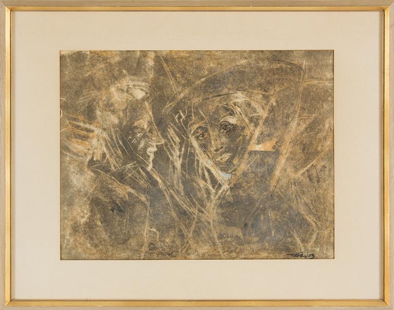 ENDEL KÖKS, mixed media, signed and dated -53.