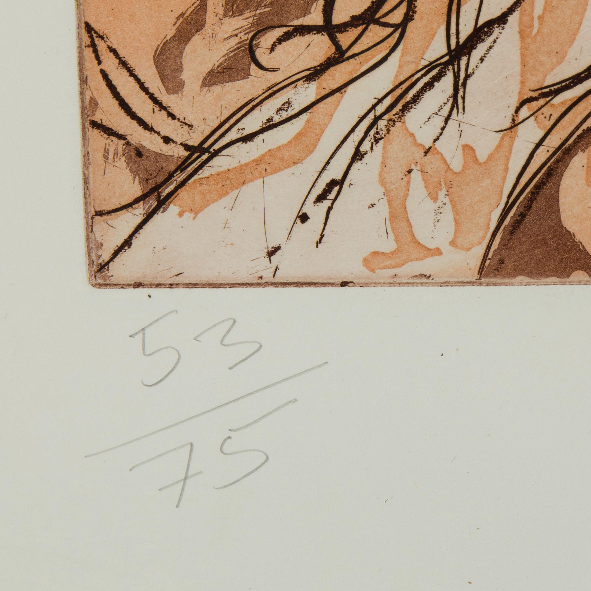 MALCOLM MORLEY, färgakvatint, signerad och numrerad 53/75.