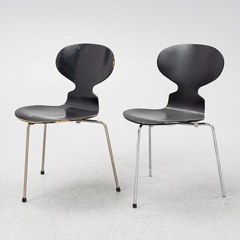 Arne Jacobsen, five 'Ant' chairs, Fritz Hansen, Denmark.