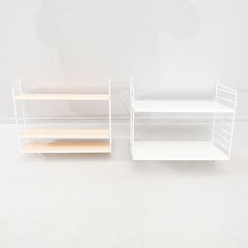 Nils Strinning, two "String pocket" shelving systems, contemporary.