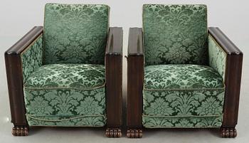 FÅTÖLJER, ett par, Art Déco, 1920/30-tal.