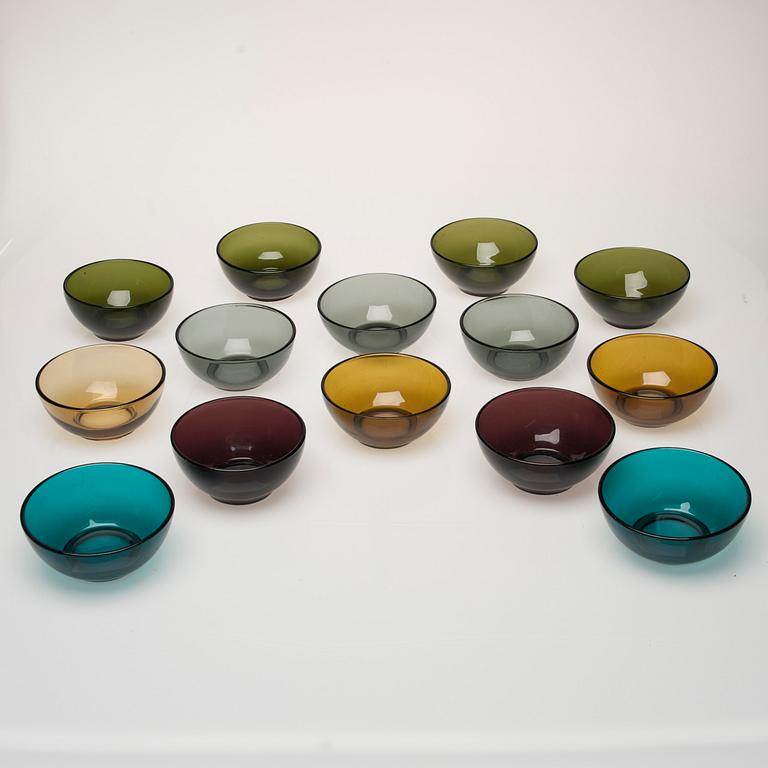 SERVISDELAR, 20 st, glas, Kaj Franck, 1950-70-tal.