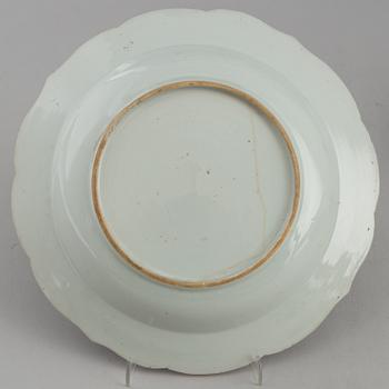 Seven (6+1) blue and white soup plates, Qing dynasty, Qianlong (1736-95).