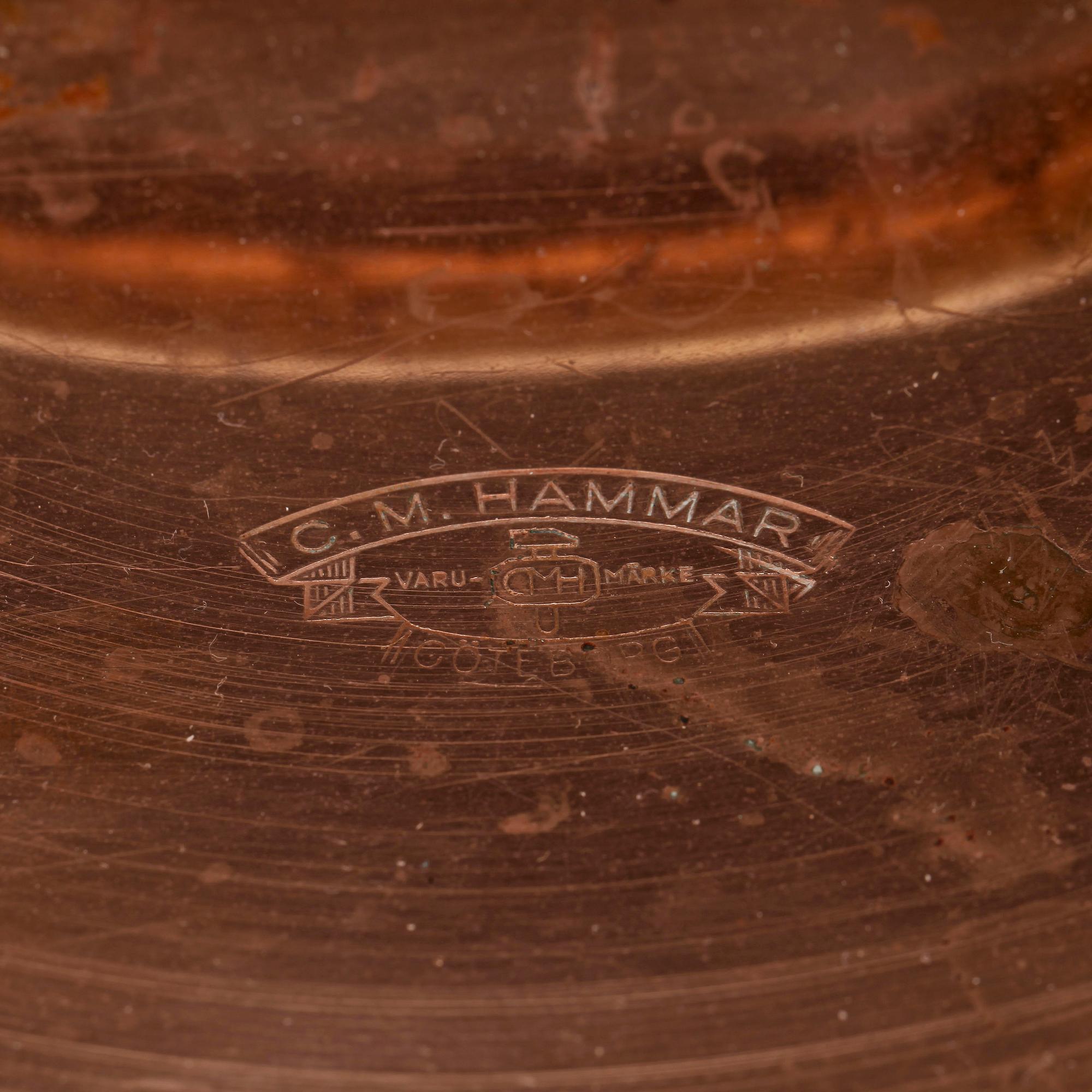 LANTERNA, koppar, C M Hammar, Göteborg, 1900-talets första hälft.