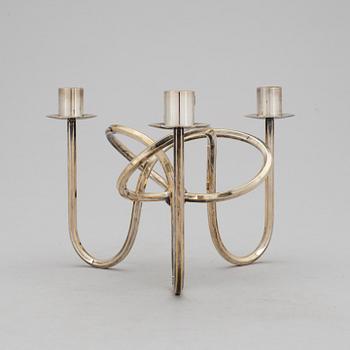 JOSEF FRANK, kandelaber, försilvrad, "Vänskapsknuten", Svenskt Tenn.