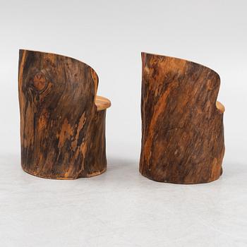 A pair of mid 20th century chairs.