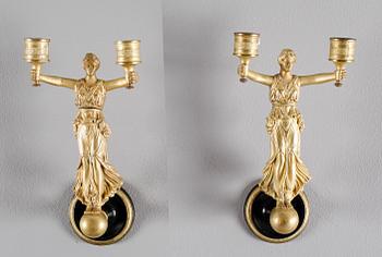APPLIQUER, 1 par, empirestil, 1800-tal.