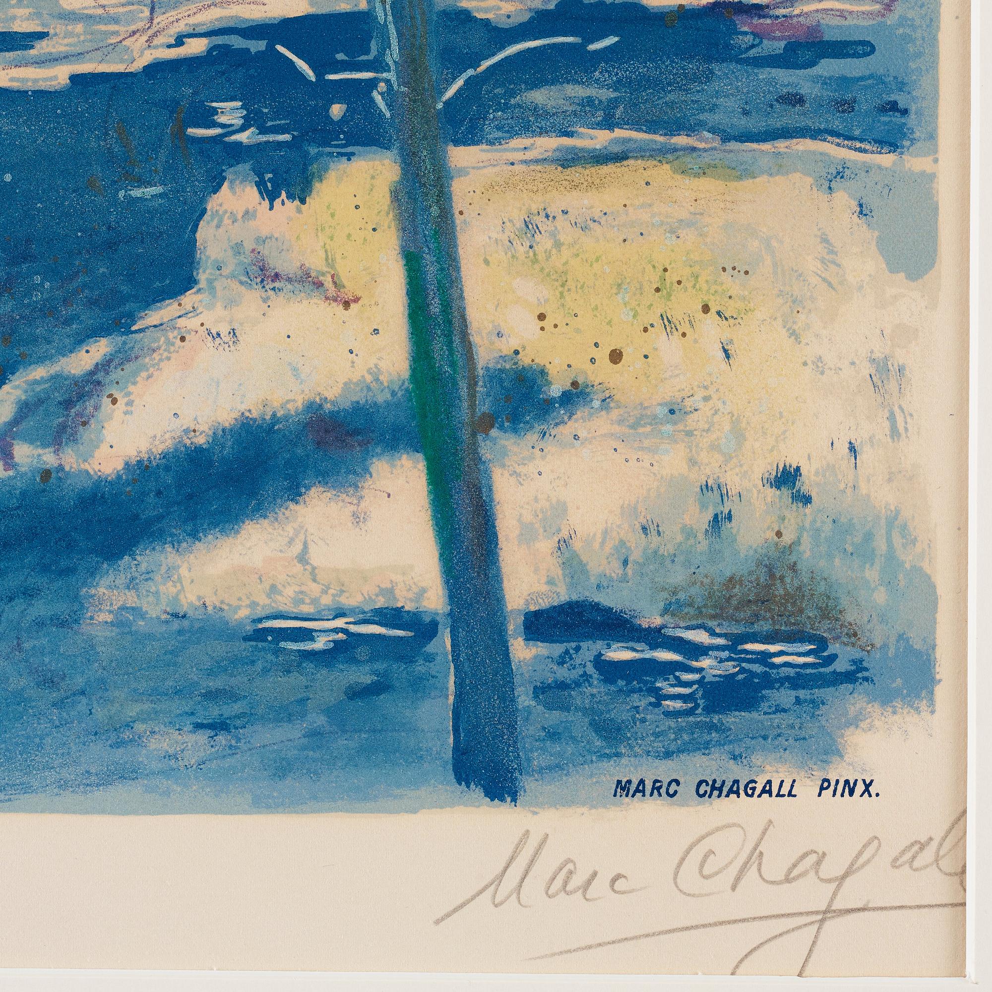 Marc Chagall After, "Sirène au pin", from: "Nice et la Côte d'Azur".