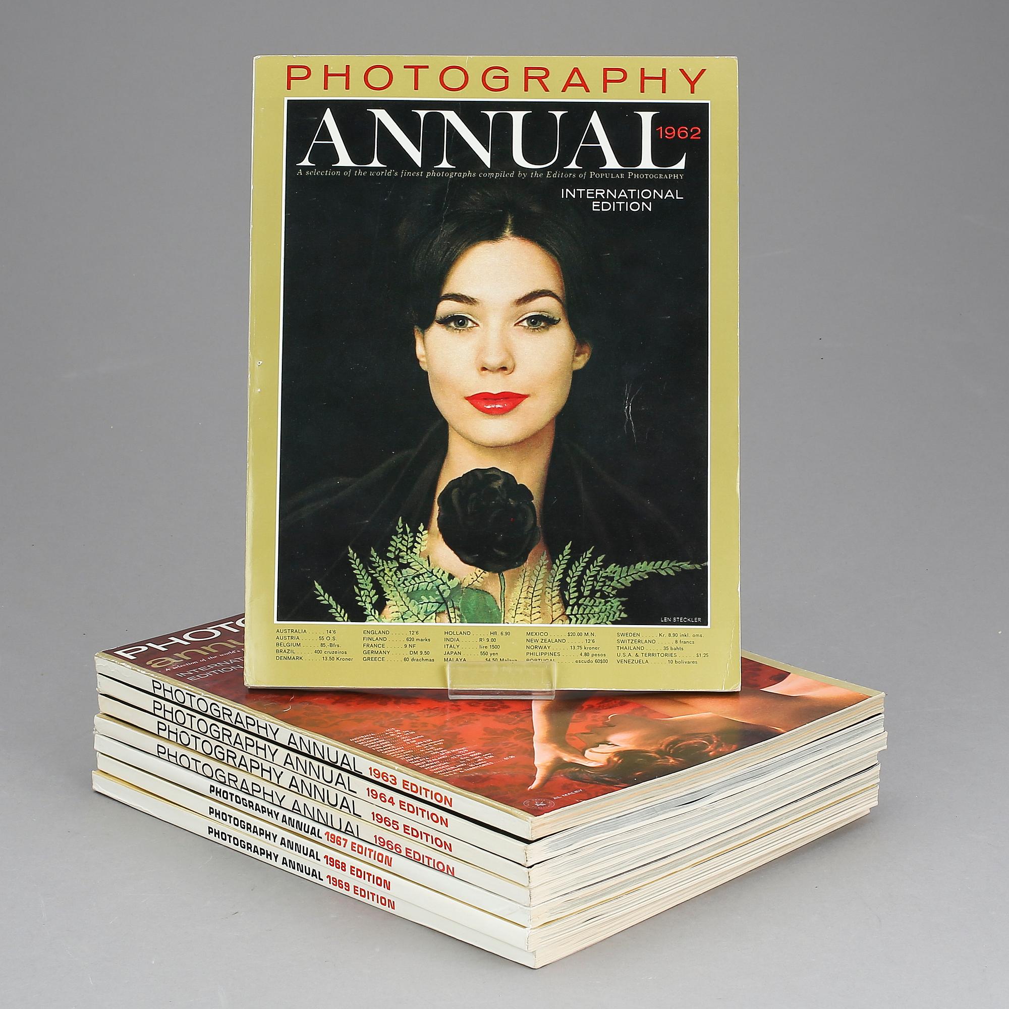 TIDNINGSMAGASIN, 8 st, Photography Annual, 1960-tal.