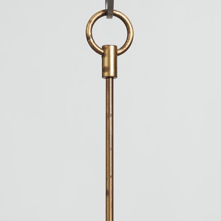 Sigurd Persson, an 18 candles brass chandelier, Sweden, probably 1960s.