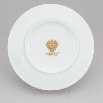 Four porcelain small dishes "Fabergé" from Limoges France.