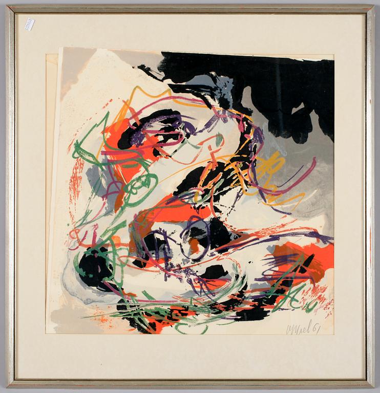 KAREL APPEL, färglitografi, sign o dat -61.