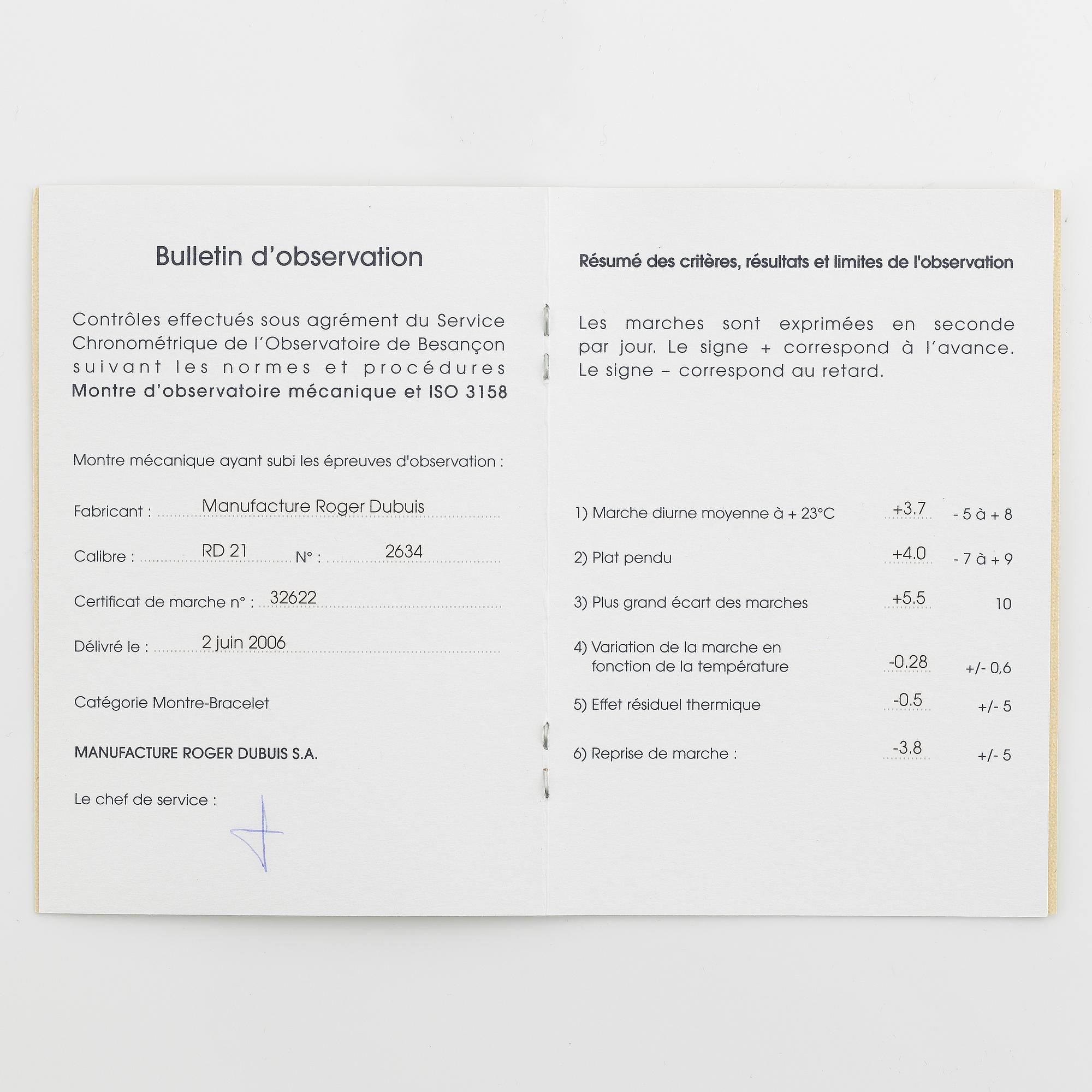 Roger Dubuis, AquaMare, Just for friends, wristwatch, 35 x 35 (49) mm.