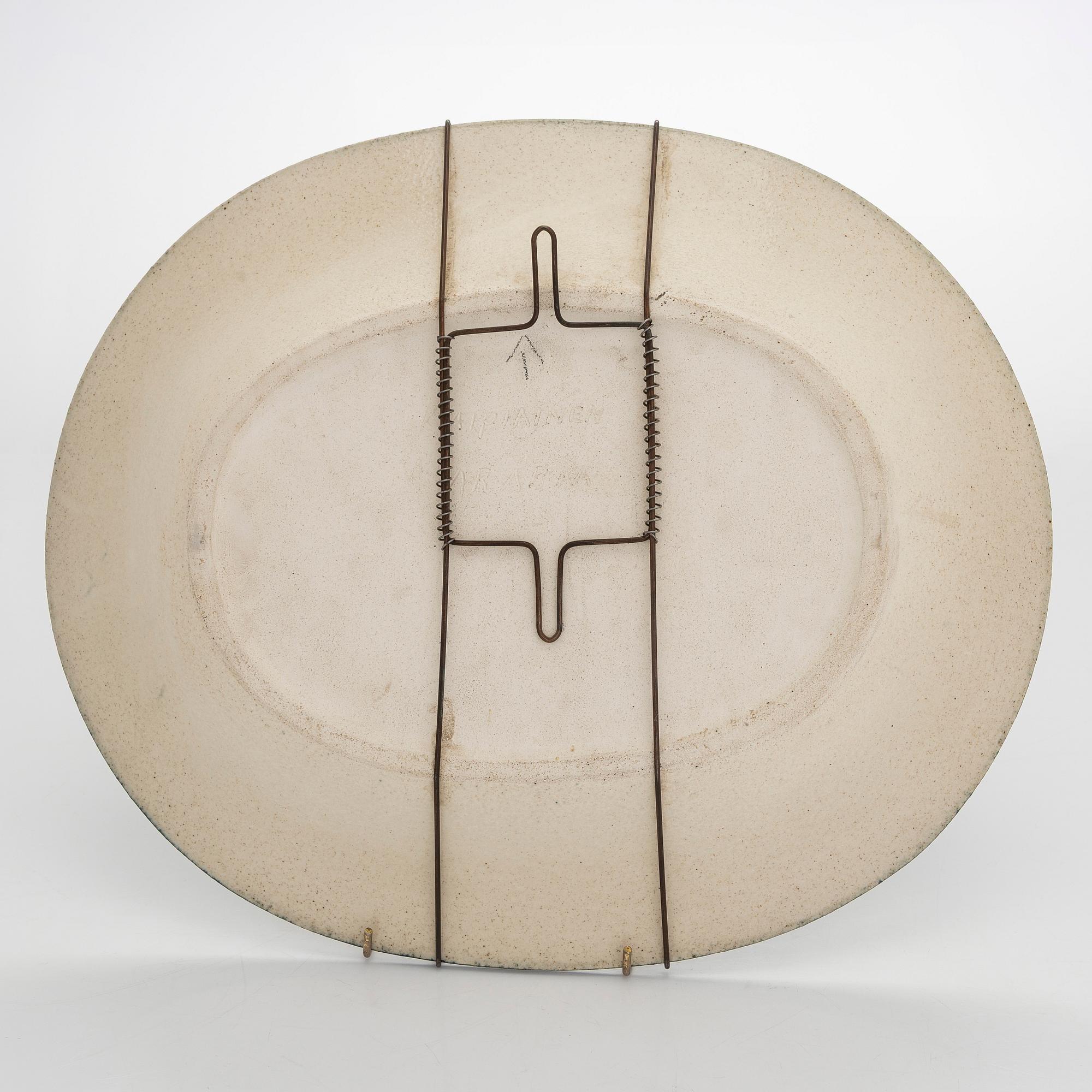 Birger Kaipiainen, dekorationsfat, keramik, signed Kaipiainen, Arabia.