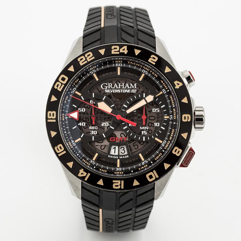 Graham, Silverstone RS GMT, "Flyback Chrono", wristwatch, 46 mm.