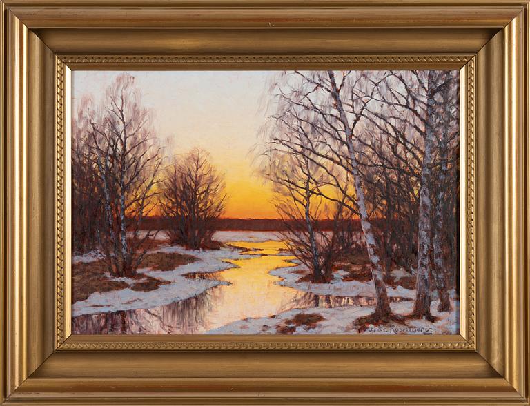 Edvard Rosenberg, oil on canvas, signed.