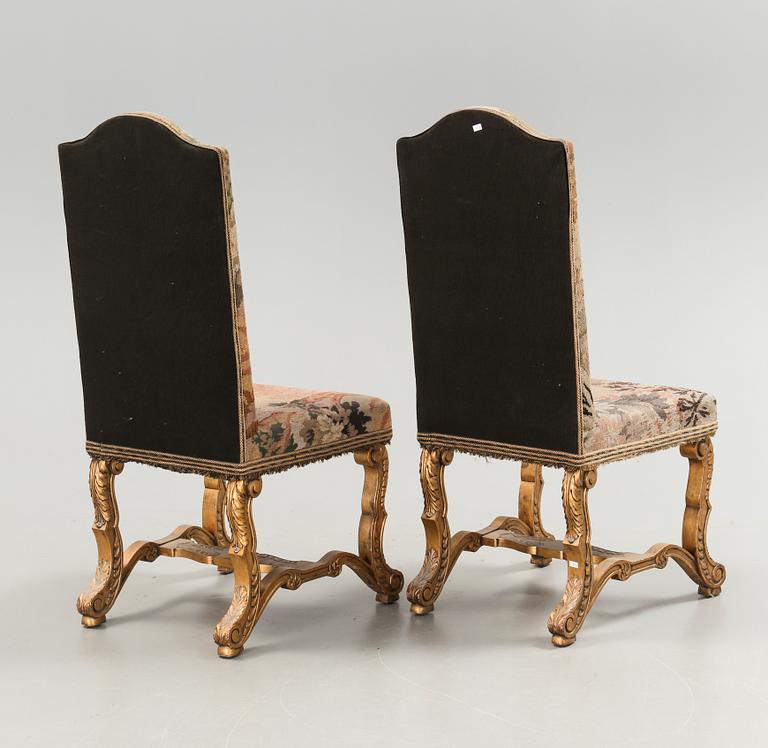 STOLAR, ett par. Barockstil, 1800-tal.