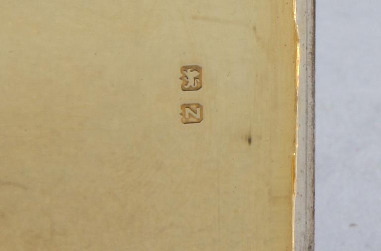 CIGARETTETUI, silver, Mappin & Webb, Birmingham, England, 1924.