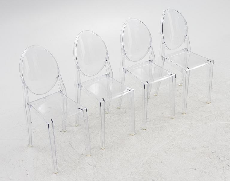 Philippe Starck, chairs, 4 pcs, "Victoria Ghost" for Kartell.