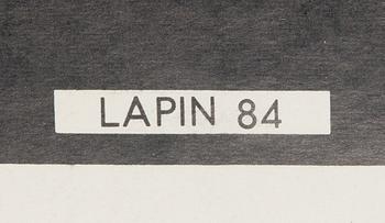 Leonhard Lapin, utställningsaffischer, 2 st, offset, 1980-tal.