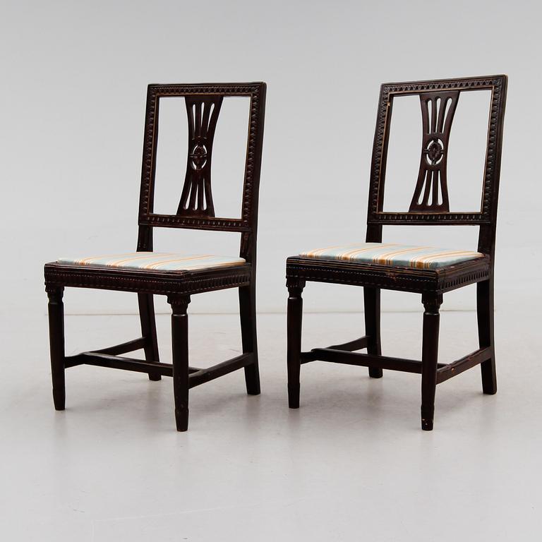 STOLAR, 1 par, sengustavianska, omkring år 1800.